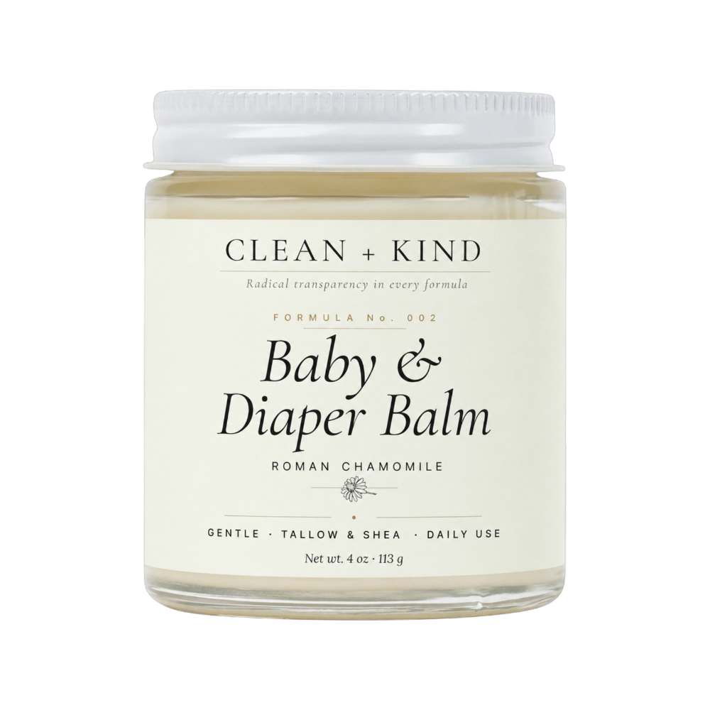 Baby & Diaper Balm - Grass-Fed Tallow, Shea & Roman Chamomile, 4 oz