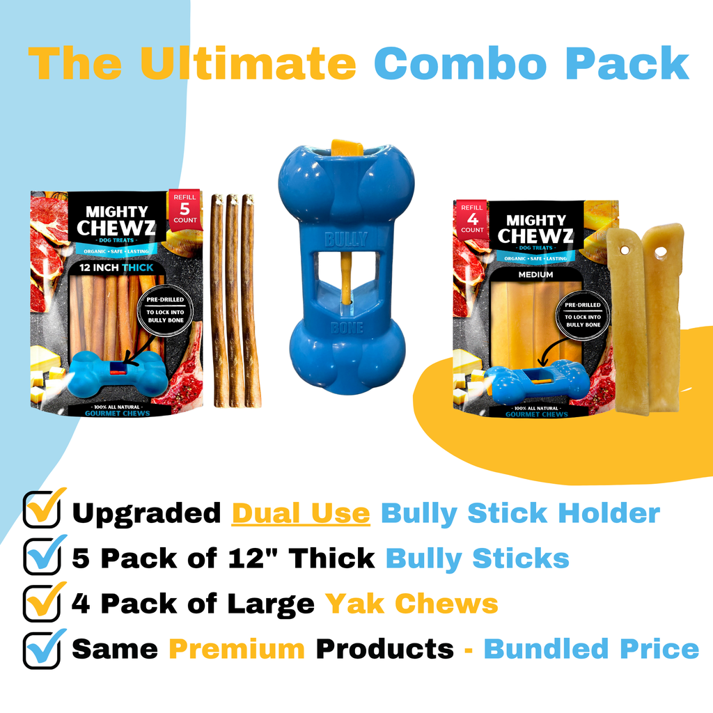Large Yak Cheese, Bully Stick, and Bully Bone Pro Combo Pack