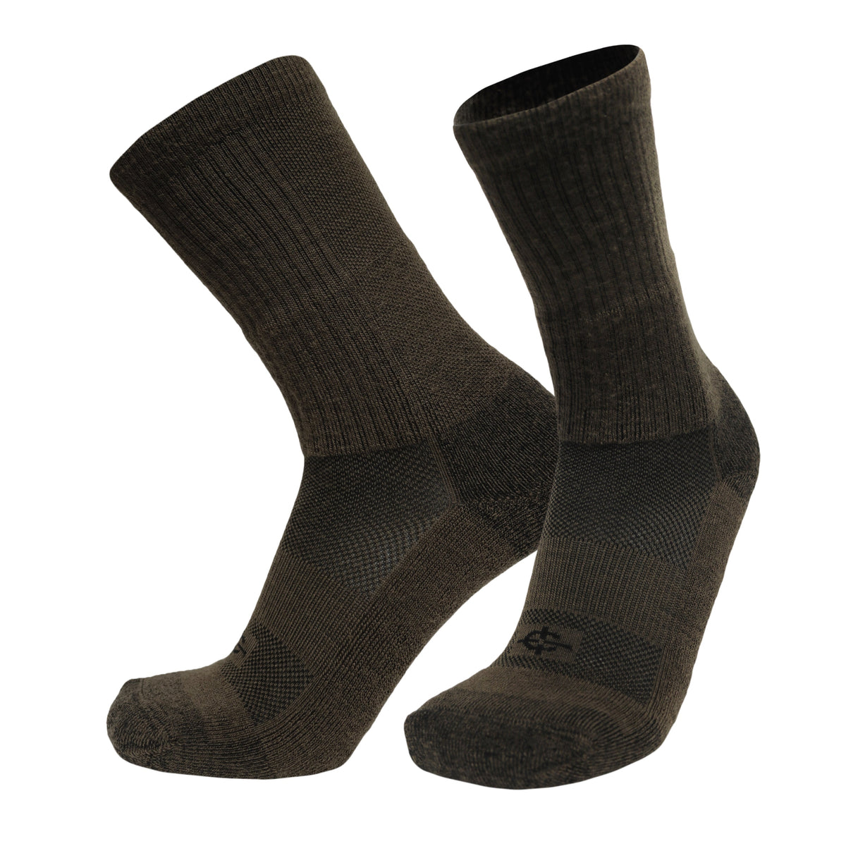 Wool BEAST Crew - LARGE (Men's 9-12, Women's 11+), Coyote Brown, X-LARGE (Men's 13-15), Medium (Men's 4-8, Women's 5-10) - vi