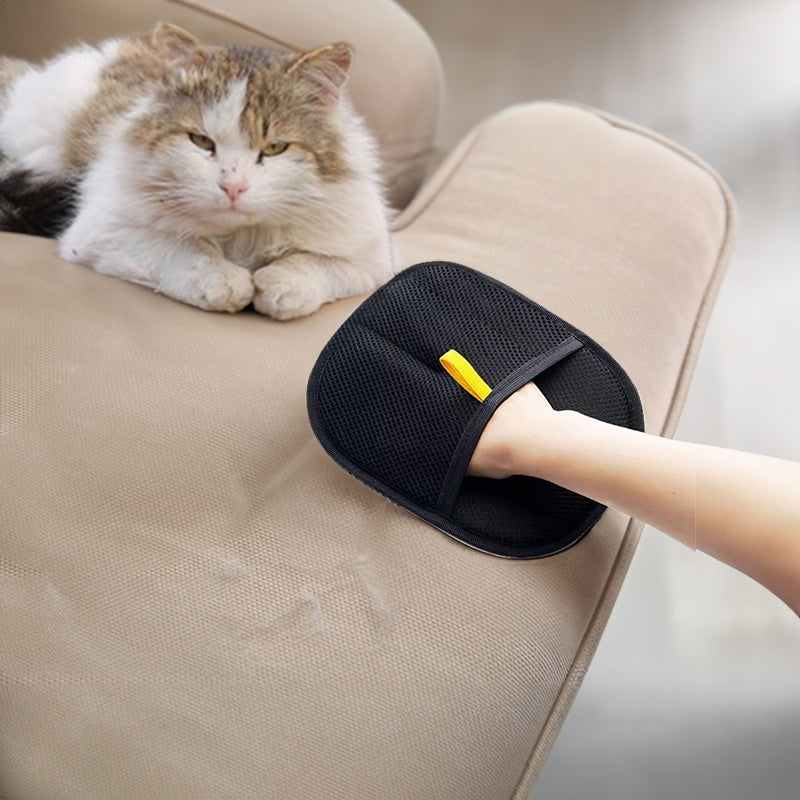 Static Pet Hair Removal Gloves - 3-in-1 Grooming, Deshedding & Multi-Surface Hair Remover for Dogs & Cats - image 3