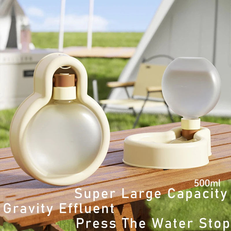 500ml Portable Dog Travel Water Bottle with Fold-Out Drinking Bowl - image 2