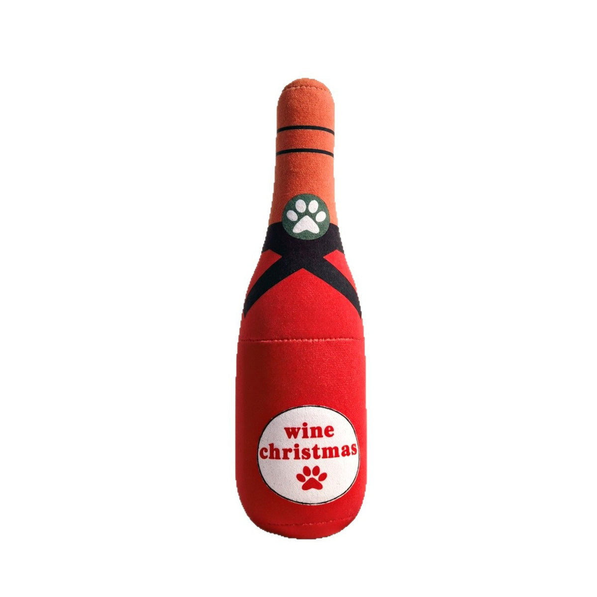Dog Toy Realistic Wine Bottle Chew-Resistant Self-Entertainment Plush Toy for Cats and Dogs Teeth Cleaning Sound-Making Toy -
