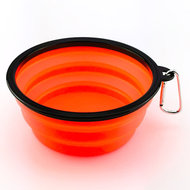 1000ML Pet Bowl Folding Silicone Travel Dog Bowls Walking Portable Water Bowl For Small Medium Dogs Cat Bowls Pet Eating Dish