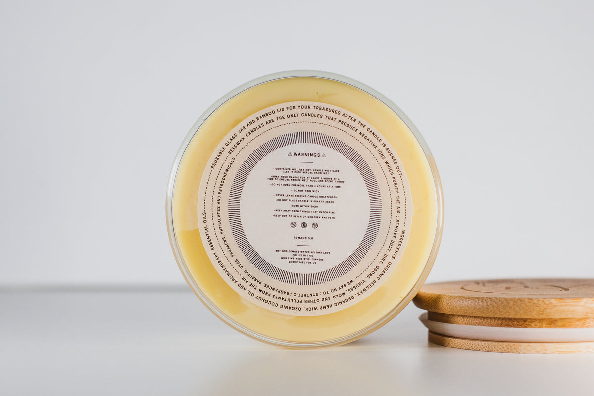Lavender Mint Beeswax Candle |8 oz - view 4