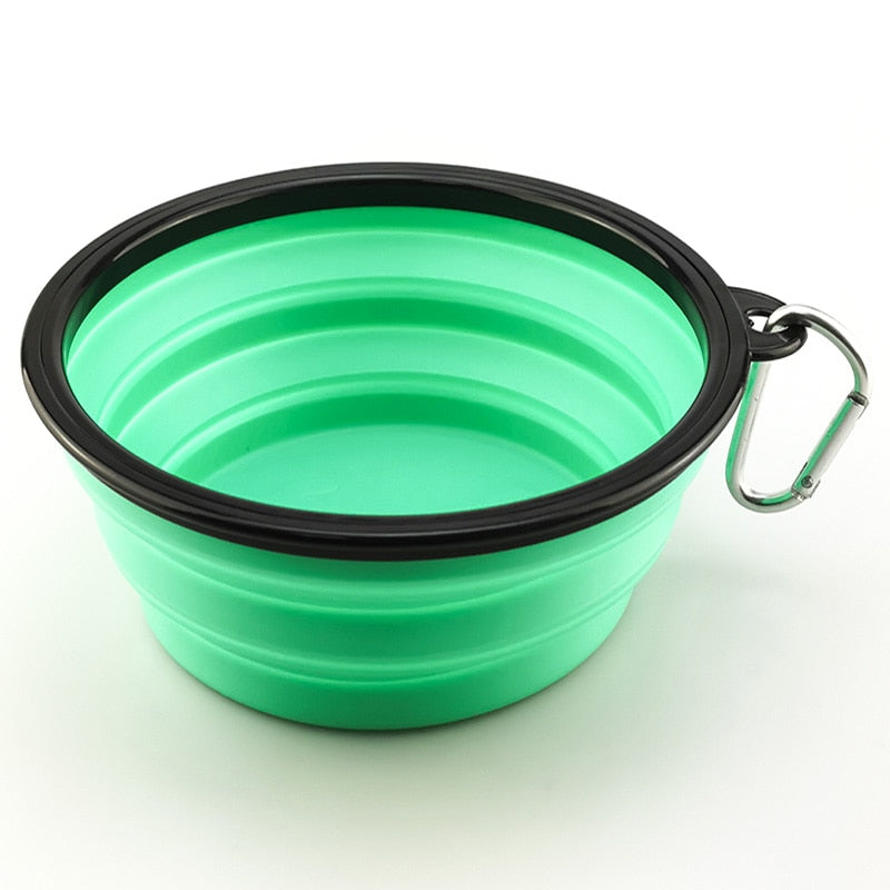1000ML Pet Bowl Folding Silicone Travel Dog Bowls Walking Portable Water Bowl For Small Medium Dogs Cat Bowls Pet Eating Dish