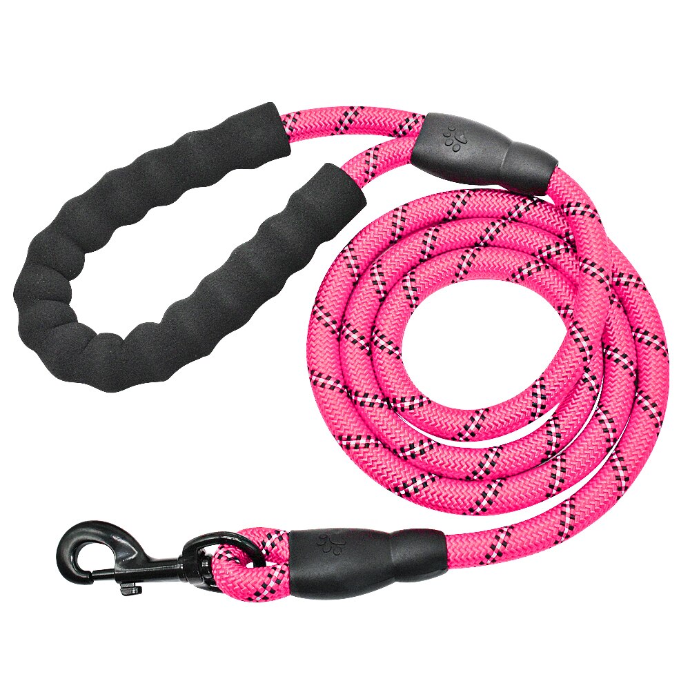 Reflective Dog Pet Leash Rope Nylon Small Dogs Puppy Leashes 150cm Long Heavy Duty Large Dog Lead Red Blue Pink Green Black -
