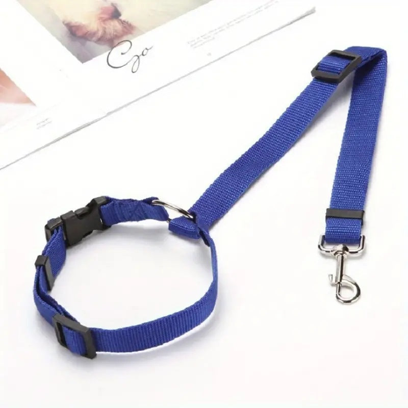 Pet Car Safety Belt Ring Dog Rear Seat Harness Adjustable Lead for Safe Travel - image 6