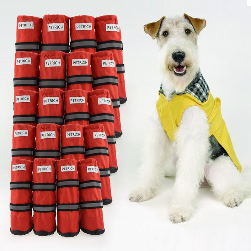Warm Long-Tube Dog Snow Boots – Waterproof Winter Footwear