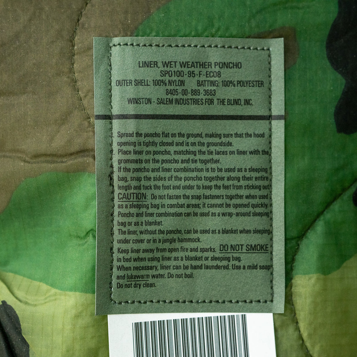 USGI M81 Woodland Poncho Liner/Woobie - view 3