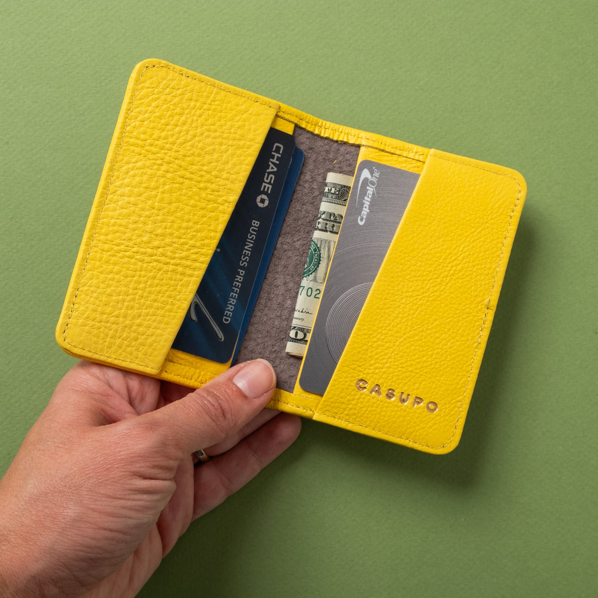 Compact Bifold with RFID Protection - Sunny Yellow — CASUPO