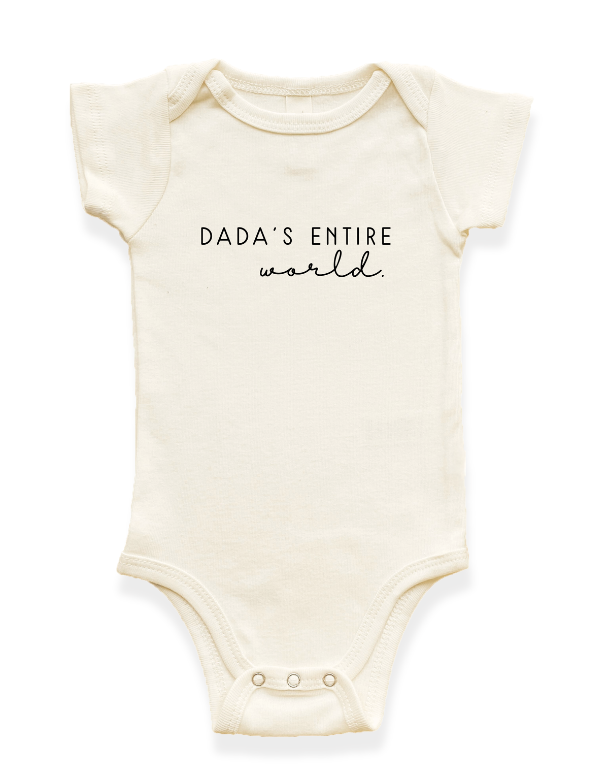 Dada's Entire World Organic Baby Bodysuit - Black, 0-3M, 3-6M, 6-12M, 12-18M