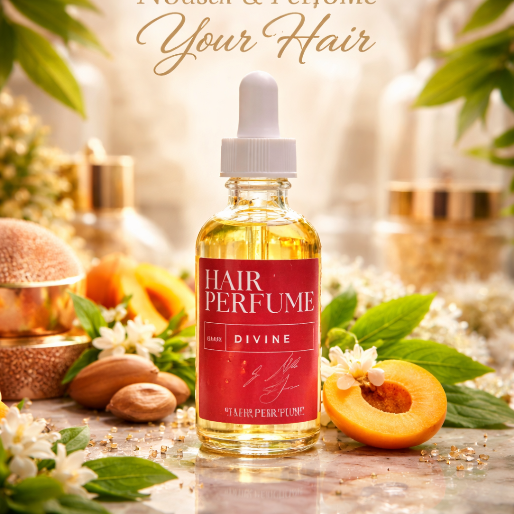 Hair Perfume Oil – Nourishing Fragrance Hair Oil | Argan, Jojoba & Jamaican Black Castor Oil | Soft, Smooth & Shiny Hair | Cologne Butter