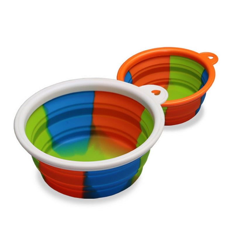Portable Folding Silicone Dog Travel Bowl – Water & Food - image 2