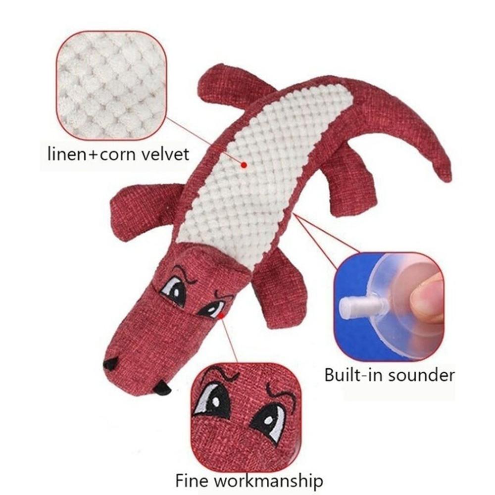 Fast delivery New Pet Dog Toy Linen Plush Animal Toy Dog Chew Squeaky Noise Cleaning Teeth Toy Chew Training Supplies - image
