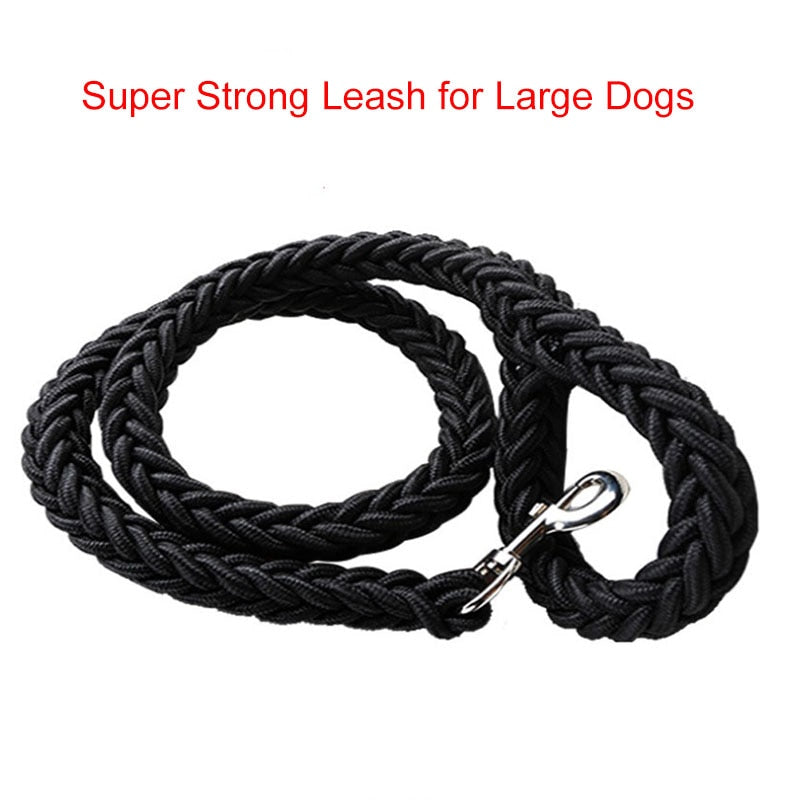 Nylon Dog Harness Leash For Medium Large Dogs Leads Pet Training Running Walking Safety Mountain Climb Big Dog NylonTenacityR