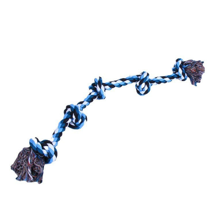 Large Dog Pet Toy Durable Chew Cotton Rope Five-Knot Dog Pet Supplies for Dogs and Cats - image 6