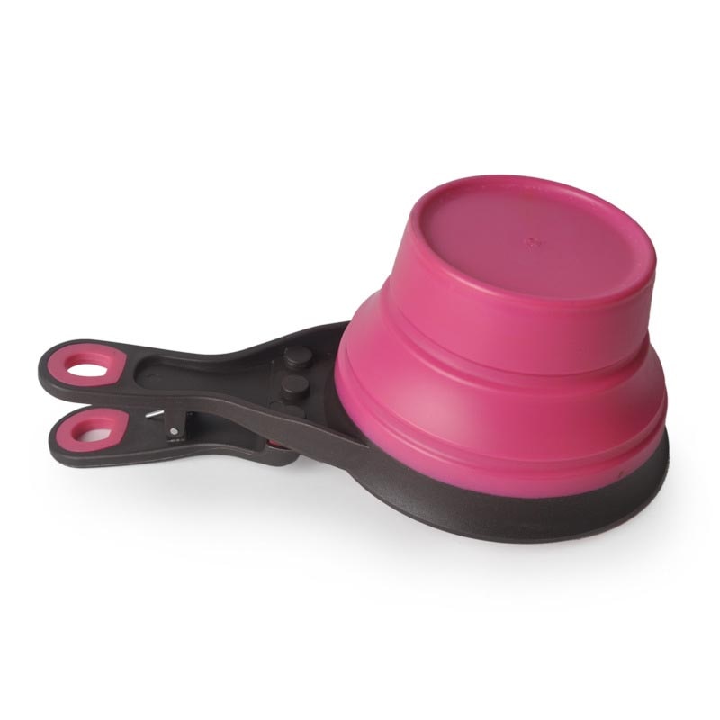 Multifunctional Folding Silicone Dog Bowl Feeder Portable Pet Food Container Measuring Cup Spoon Dogs Feed Storage Tool - ima