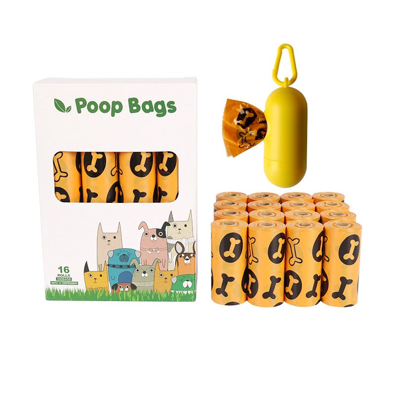 Orange and green pet garbage bags for dogs to pick up feces and defecate - image 17