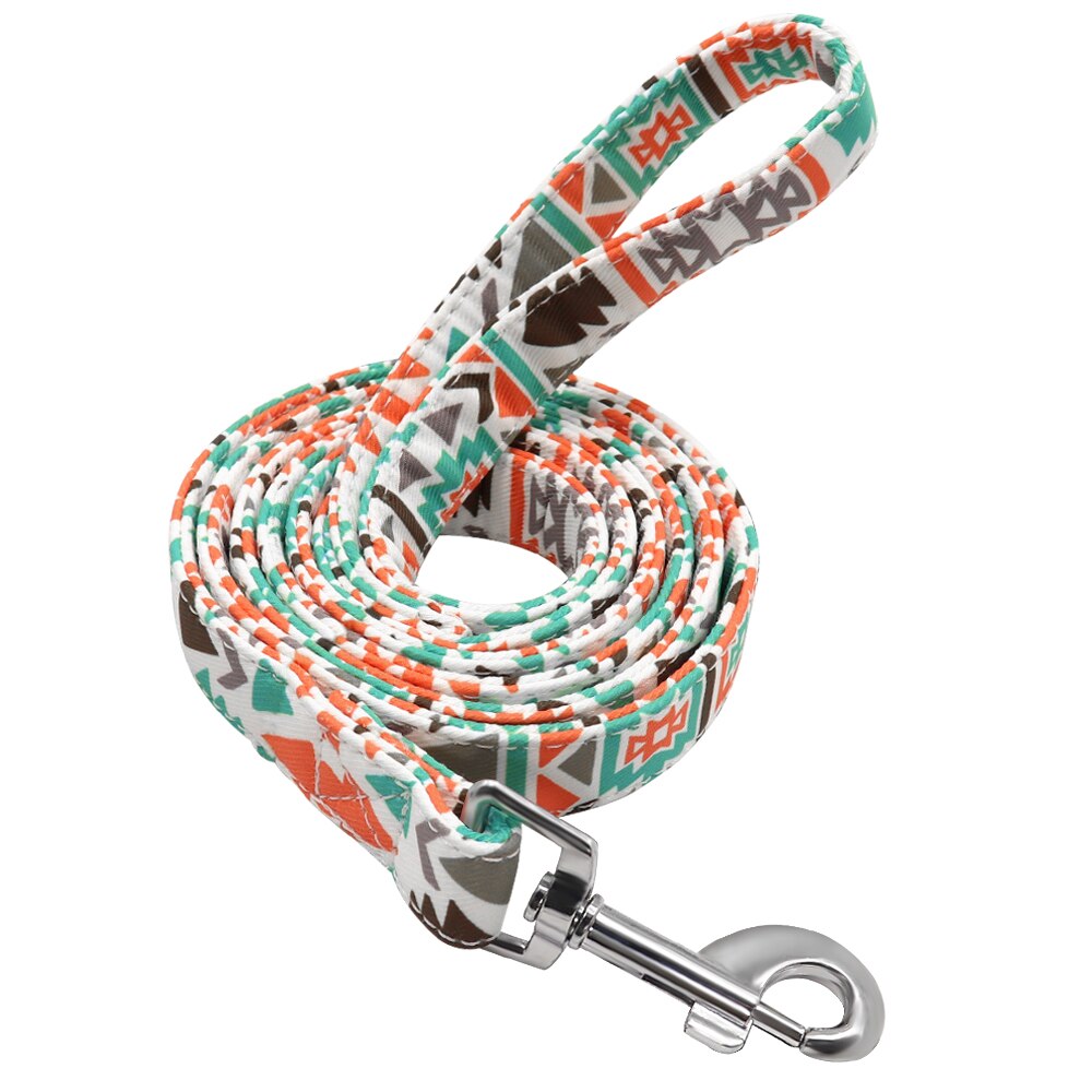 Thick Dog Leash Nylon Rope Printed Dog Cat Leash Pet Leashes Rope Puppy Leads for Outdoor Walking Training Pet Supplies - ima