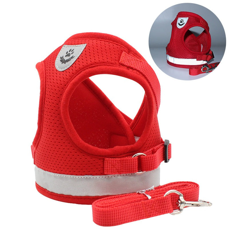 The New Pet Chest Strap Undershirt Dog Leash Reflective Breathable Dog Rope Pet Supplies - image 5
