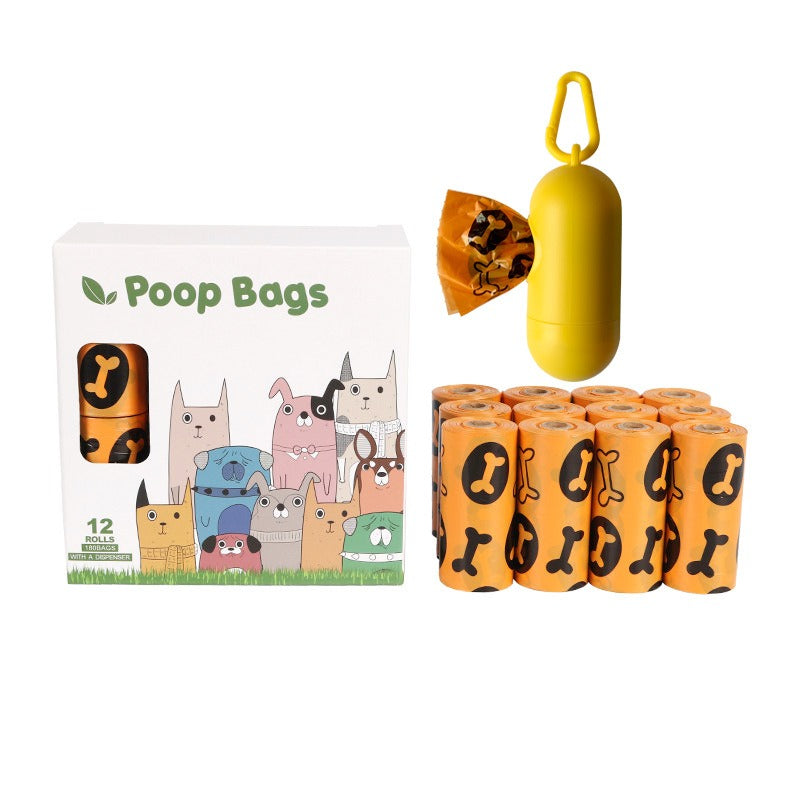 Orange and green pet garbage bags for dogs to pick up feces and defecate - image 8