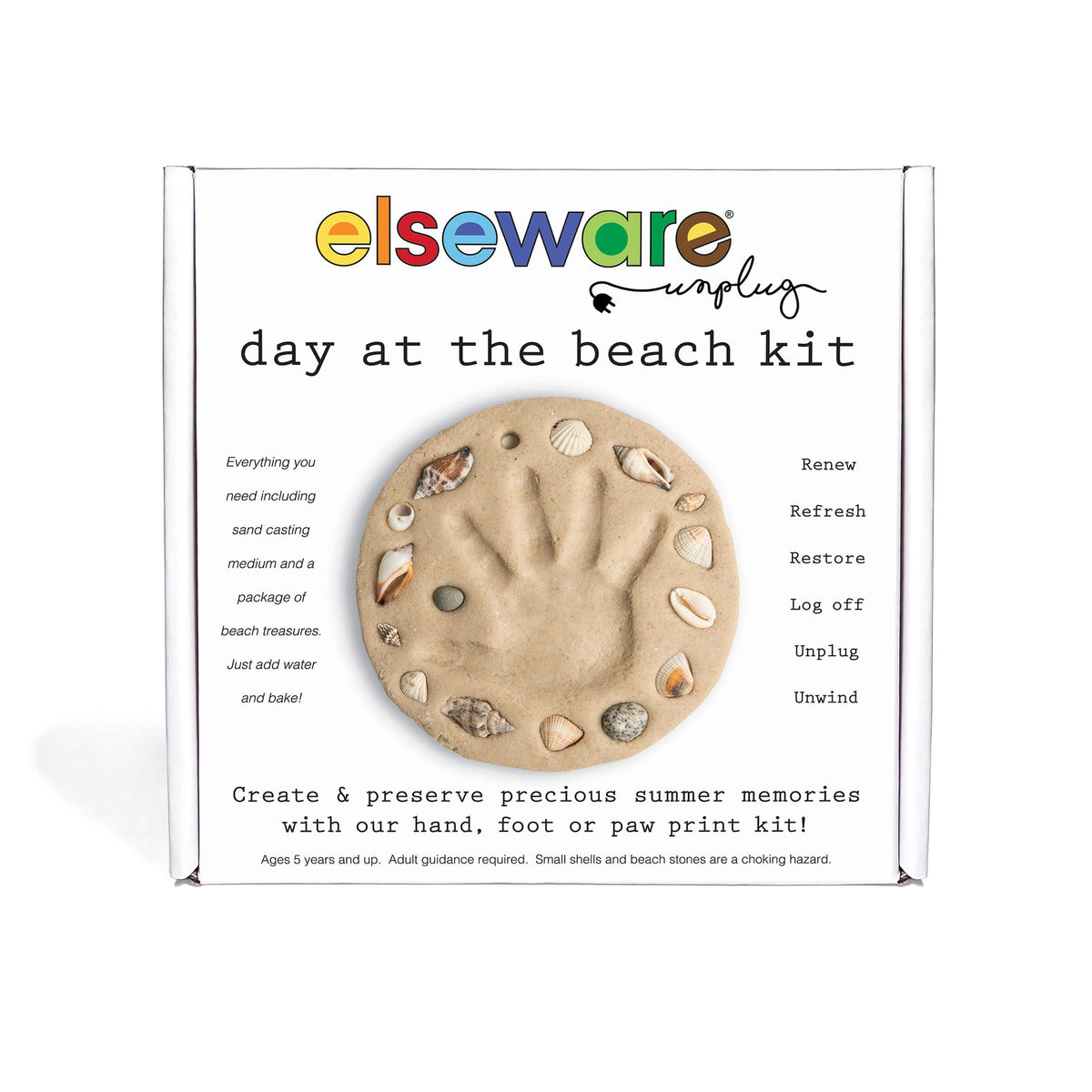 Day at the Beach – Kids Hand & Footprint Keepsake — elseware unplug