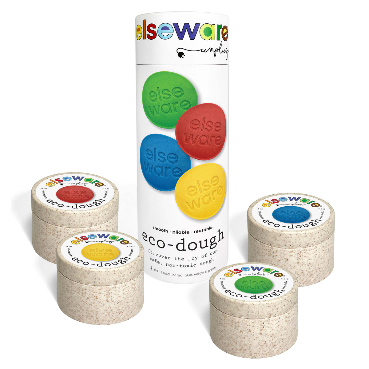Eco-Dough (4-Pack) – Natural, Non-Toxic Multi-Colors — elseware unplug