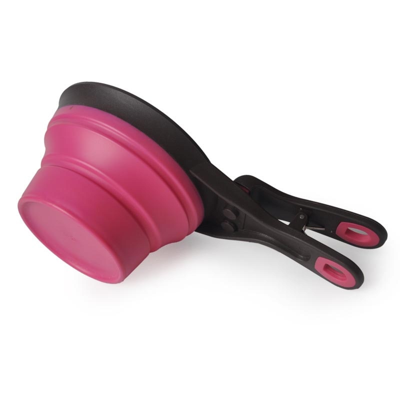 Multifunctional Folding Silicone Dog Bowl Feeder Portable Pet Food Container Measuring Cup Spoon Dogs Feed Storage Tool - ima