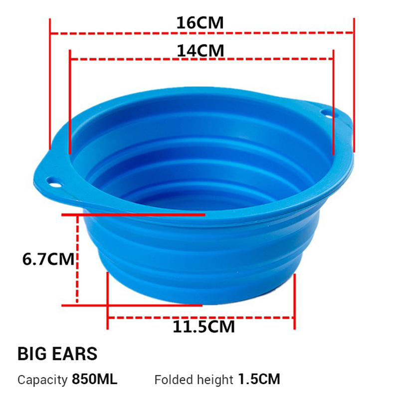 Small Silicone Dog Bowl Travel Folding Dog Bowl Tpe Pet Folding Bowl Outdoor Portable Dog Bowl - image 6