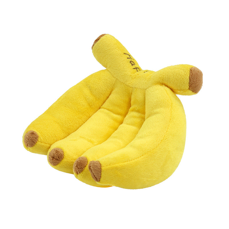 Dog makes noises and chews on plush banana toys fun and entertaining toy for dogs to relieve boredom - image 4