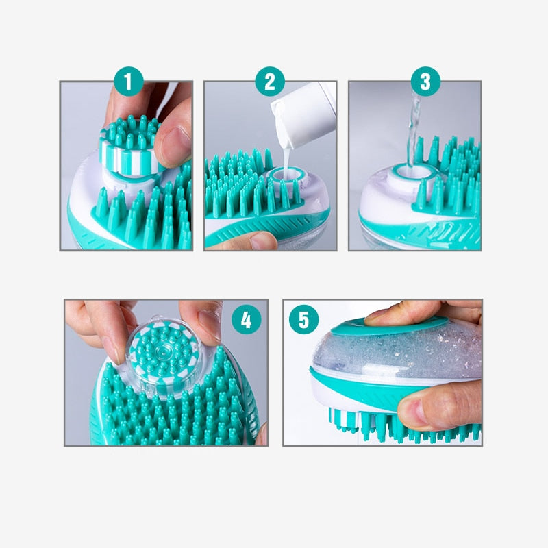Soft Silicone Pet Bath Brush & SPA Massage Comb for Dogs - image 5