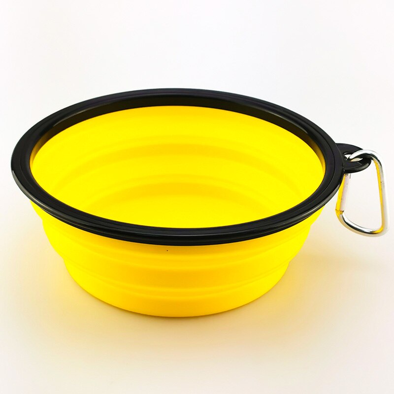 1000ML Pet Bowl Folding Silicone Travel Dog Bowls Walking Portable Water Bowl For Small Medium Dogs Cat Bowls Pet Eating Dish