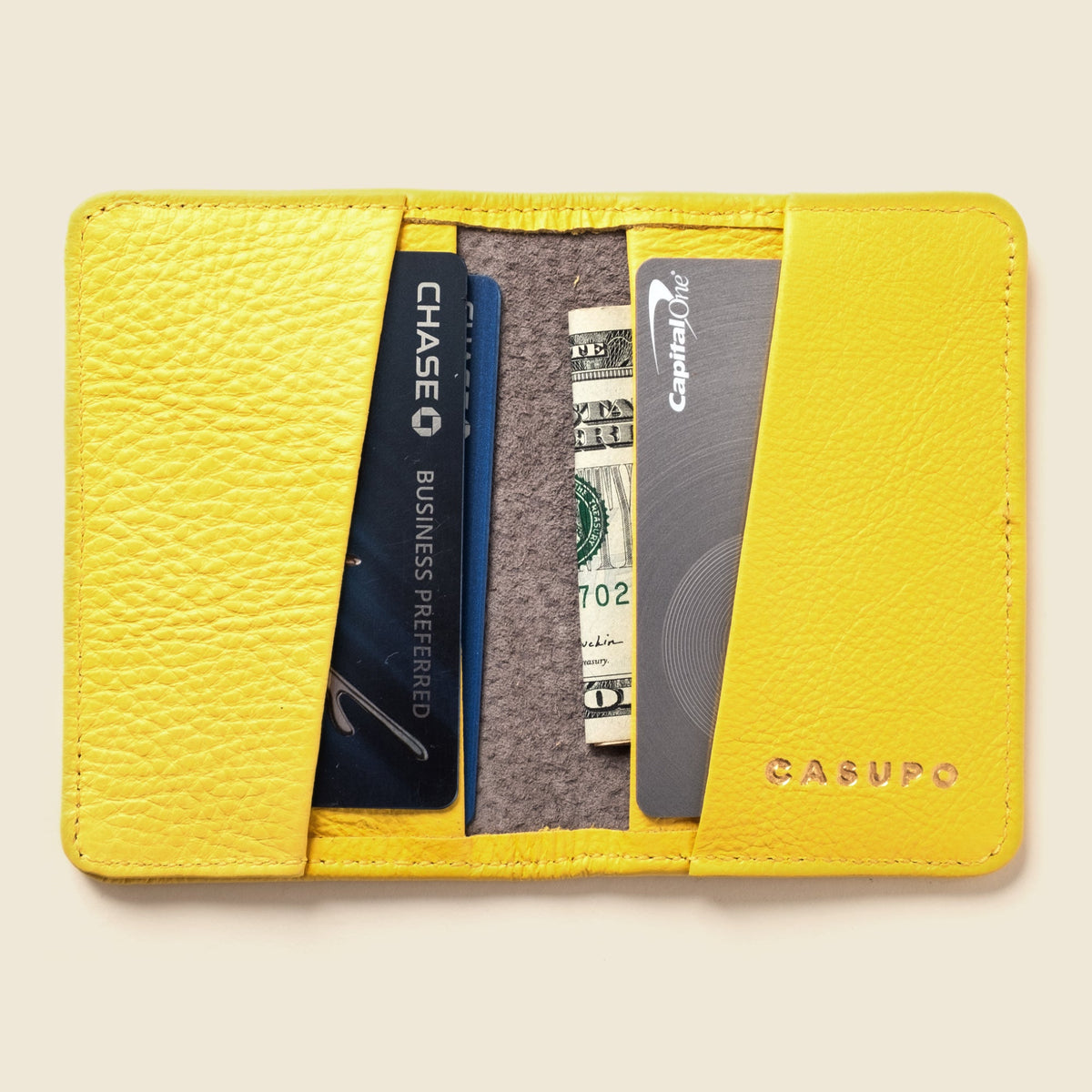 Compact Bifold with RFID Protection - Sunny Yellow — CASUPO