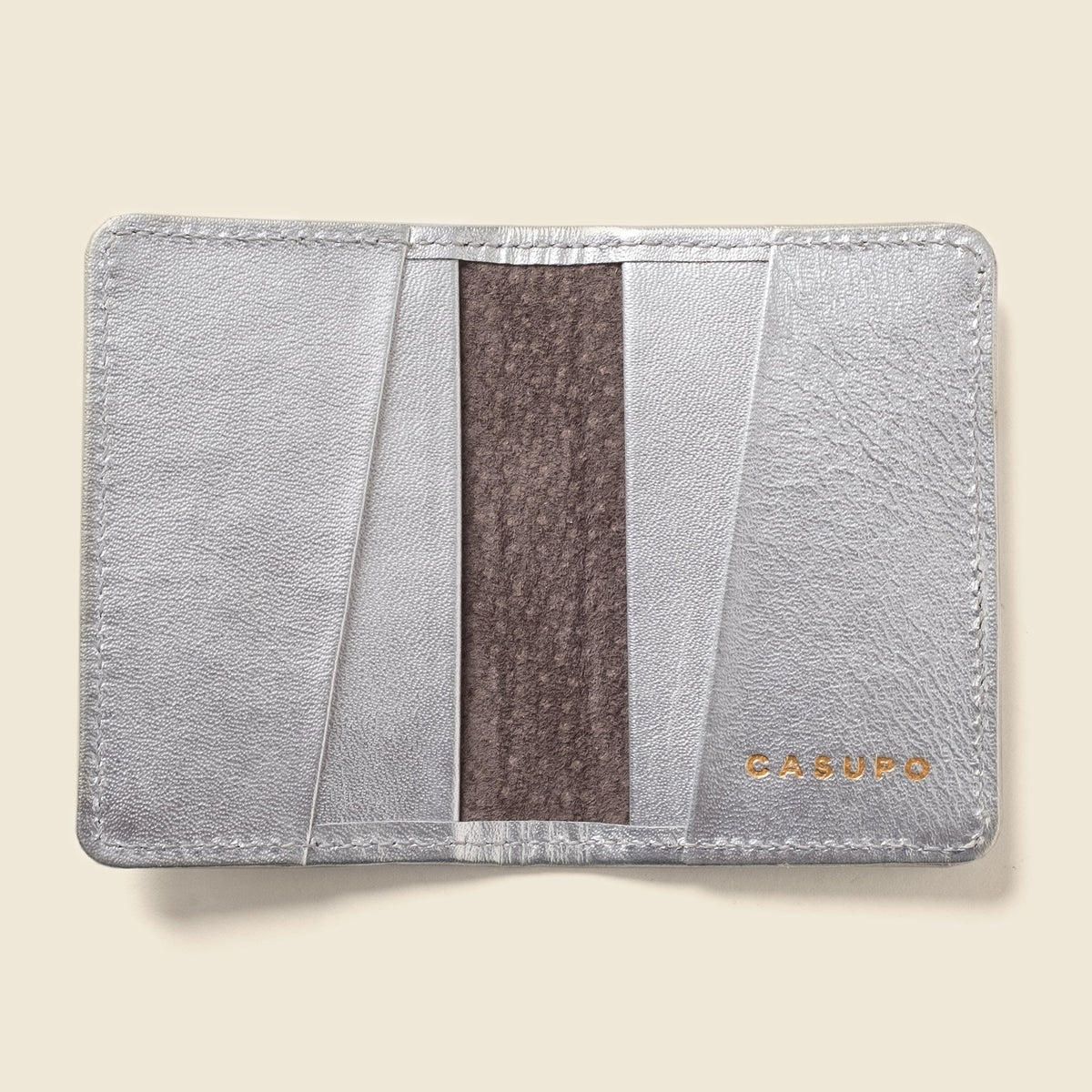 Compact Bifold with RFID Protection - Silver — CASUPO