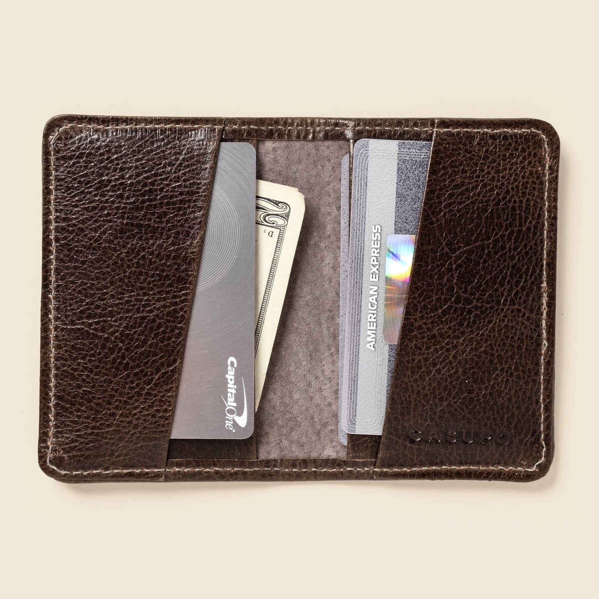 Compact Bifold Wallet with RFID Protection - Olive — CASUPO