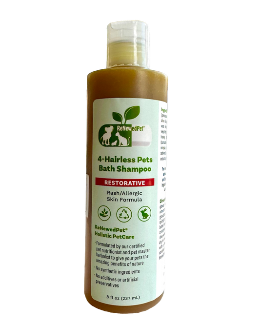 4-HAIRLESS PETS RESTORATIVE BATH SHAMPOO - 8 OZ. ($4.11/oz.)