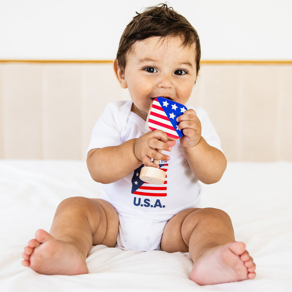 Grasp & Giggle Flag Rattle - Made in the USA 🇺🇸 - view 4