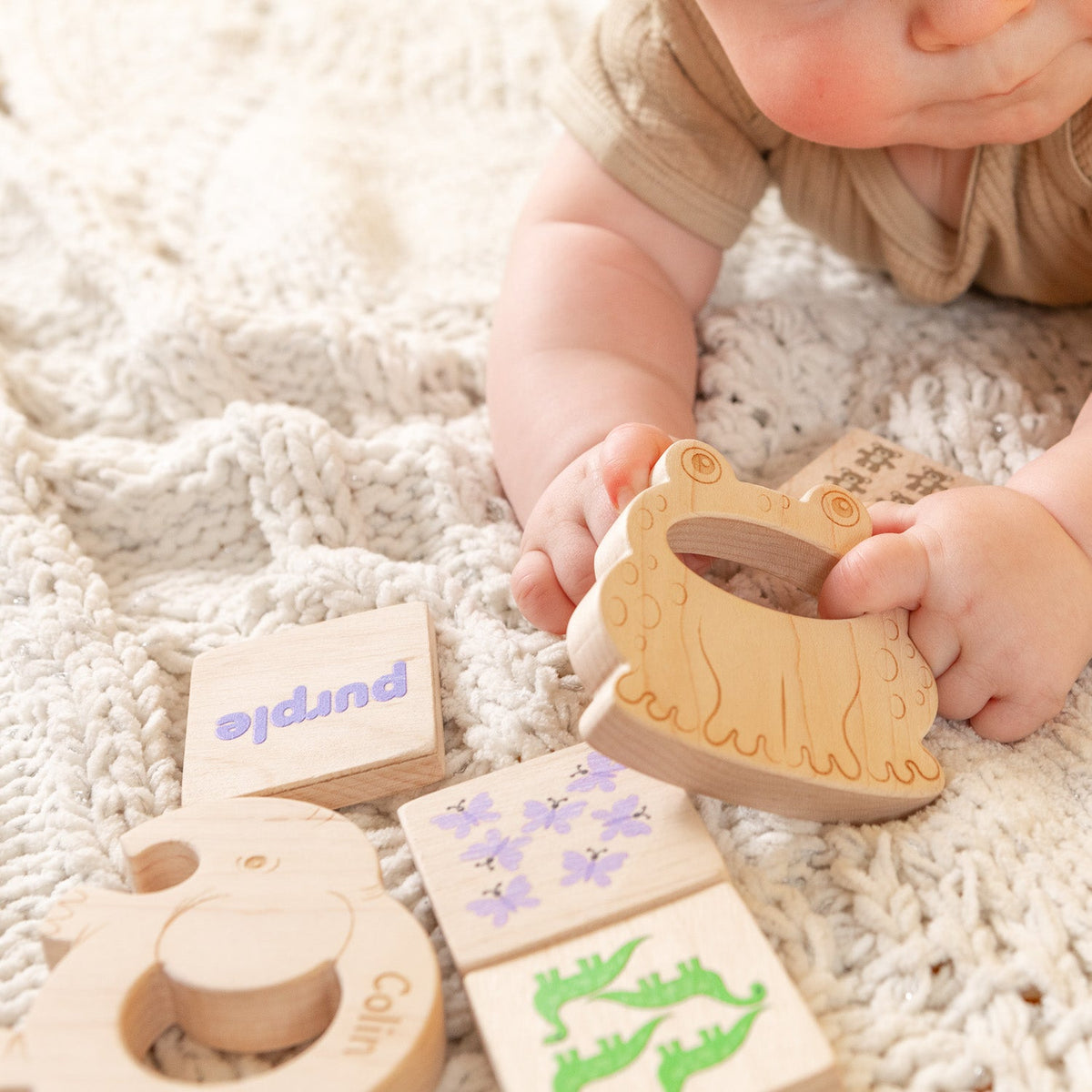 Soothing Elephant Teether with Organic Cotton Bag - Made in the USA 🇺🇸 - view 3