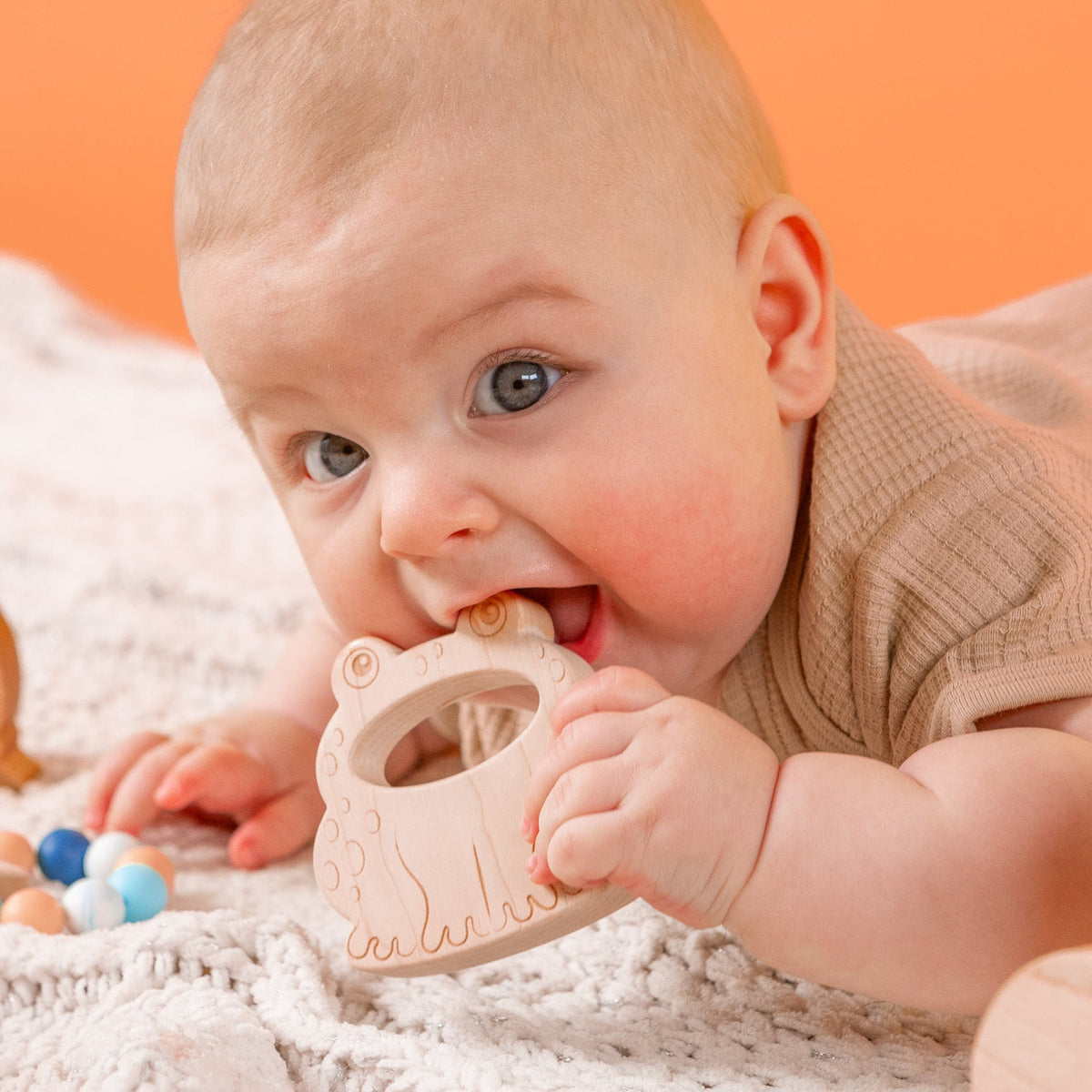Soothing Elephant Teether with Organic Cotton Bag - Made in the USA 🇺🇸 - view 5
