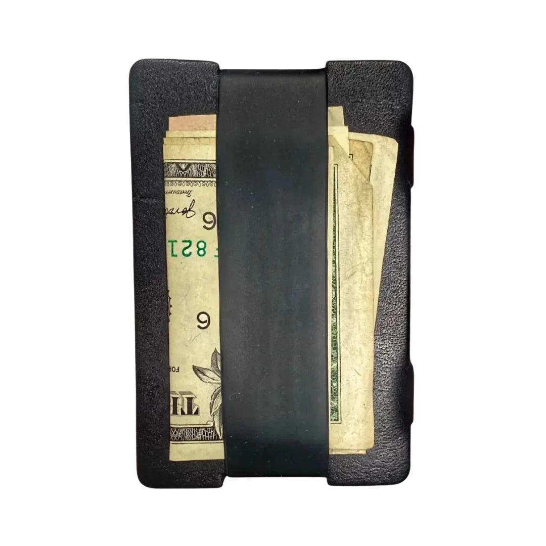 Full Grain Leather Card Wallet - BLACK - view 8