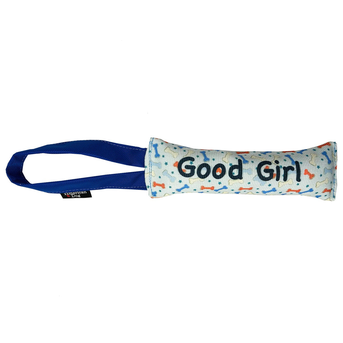 Fire Hose Dog Toy Tugs - 'Good Girl' Bones & Stars - view 2