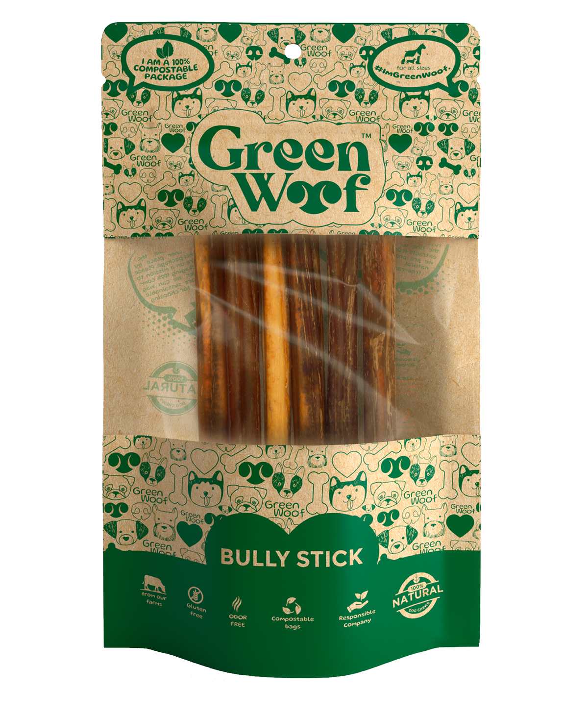 Straight Bully Sticks Natural Dog Chews - image 2