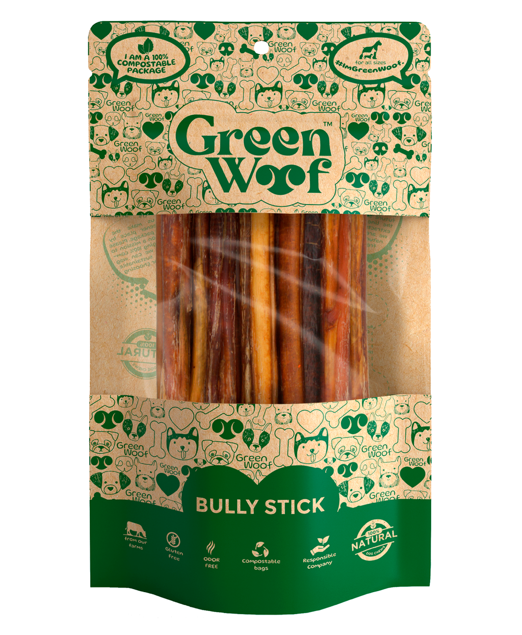 Straight Bully Sticks Natural Dog Chews - image 3