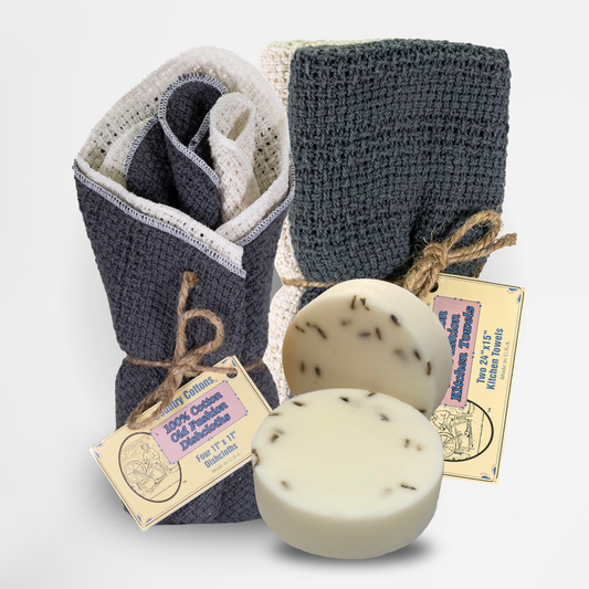 Starter Kit 100% Cotton Dishcloth 11" x 11" (4), Kitchen Towel 24" x - Starter Kit 100% Cotton Dishcloths 11" x 11" (4) Kitch