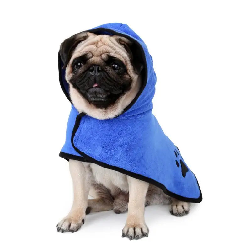 Pet Bath Towel Dog Bathrobe XS-XL For Small Medium Large Dogs Super Absorbent Pet Drying Towel Dog Towel Pet Supplies - image