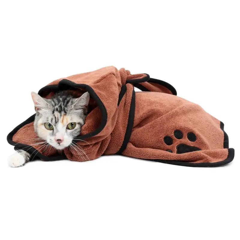 Pet Bath Towel Dog Bathrobe XS-XL For Small Medium Large Dogs Super Absorbent Pet Drying Towel Dog Towel Pet Supplies - image