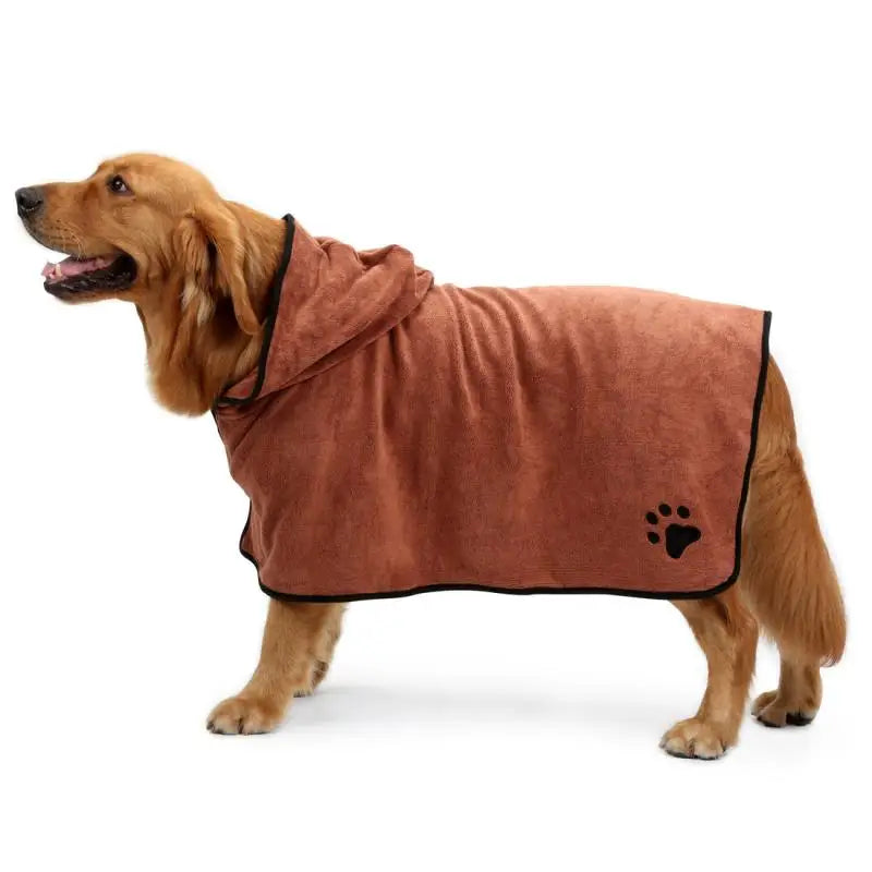 Pet Bath Towel Dog Bathrobe XS-XL For Small Medium Large Dogs Super Absorbent Pet Drying Towel Dog Towel Pet Supplies - image