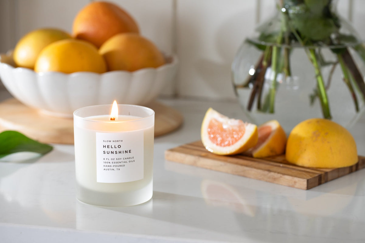 Hello Sunshine - Signature Candle (Grapefruit + Geranium + Lime) - view 5