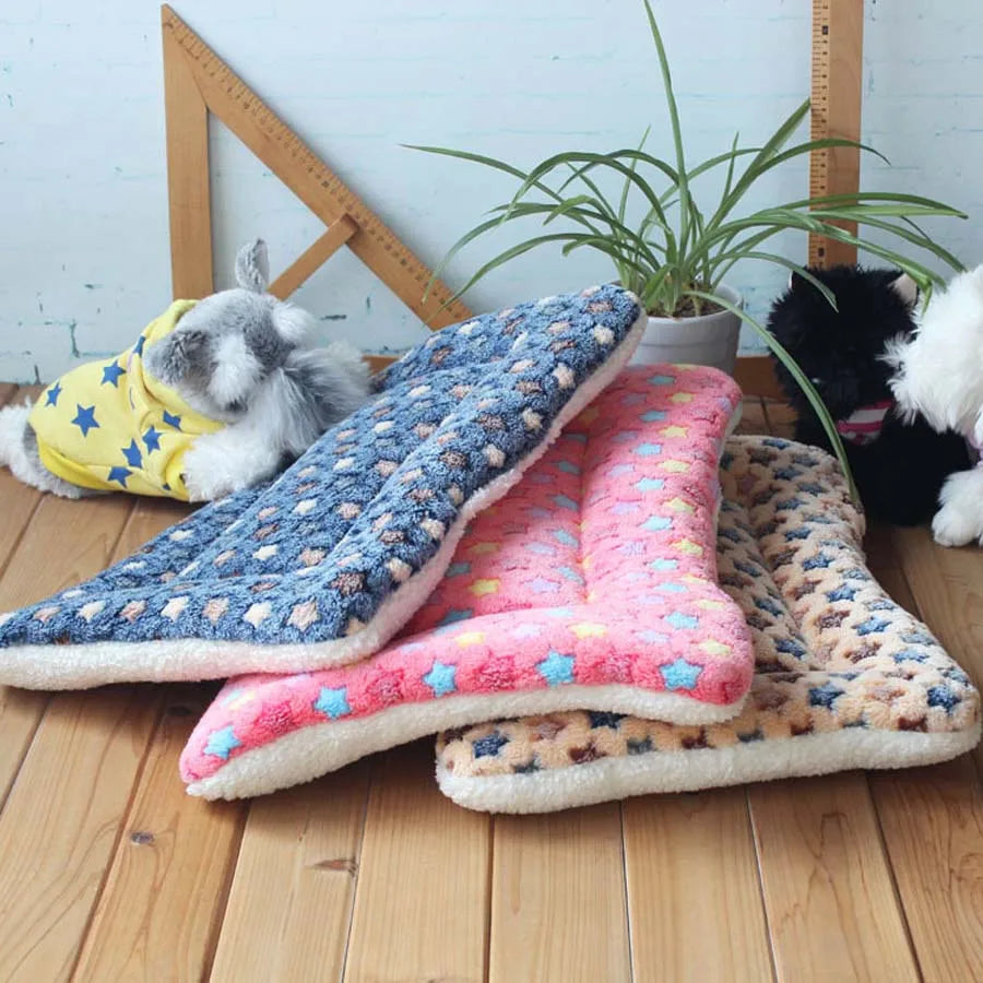 Warm Soft Fleece Pet Mat Travel Cat Litter Dog Blanket Puppy Cushion Pet Pad Dog Bed Cheap 5 Size for Small And Large Dogs - 