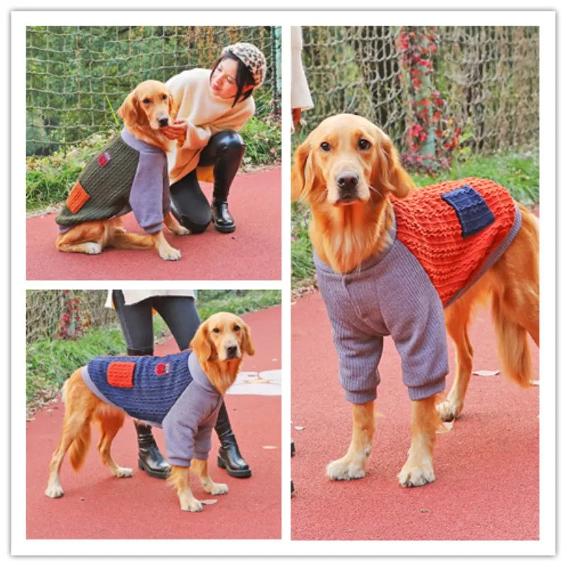 Dog Clothes Warm Sweater Two Feet Jackets Soft Clothing for Small Big Dogs Costume - image 4